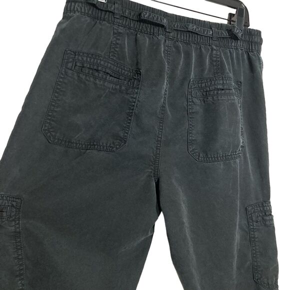 American Eagle Cargo Pants Womens Small Black Jogger Pull On Elastic Waist Tie - Picture 6 of 10